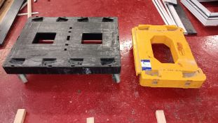 2 x Plastic warehouse dollies