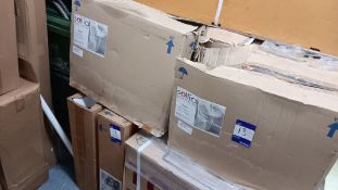 2x Sollia C1512 Basin. 550x470mm & 4x Sollia C1509 Pedestal’s