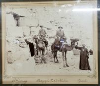 Egyptology & Photography- a near pair of 19th century French large Carte de visite portraits by J