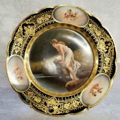 A signed 19th century Royal Vienna cabinet plate, titled 'Sylphide', decorated with a Continental
