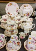 A Royal Crown Derby Posies pattern dinner, tea and coffee service, comprising six coffee cups and