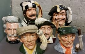 A Royal Doulton character jug, The Busker, printed marks, D6775;  others, Little Mester Museum