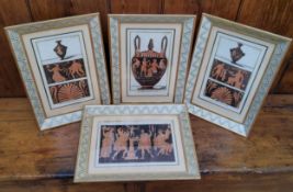 Passeri (Giovanni Battista) & G.Casini -  a set of four 18th century coloured engravings of