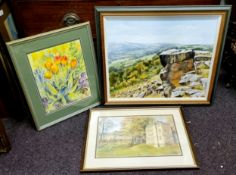 Kate Tetley (20th century, Sheffield Artist) Accross the Dales  signed, dated 05, oil on canvas,