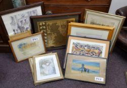 Pictures and Prints - After Joannes Janson, Map of British Isles, in gilt, framed;  M Conlon