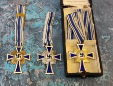 Three WWII Second World War Third Reich German Nazi Mothers Cross / Cross Of Honour Of The German