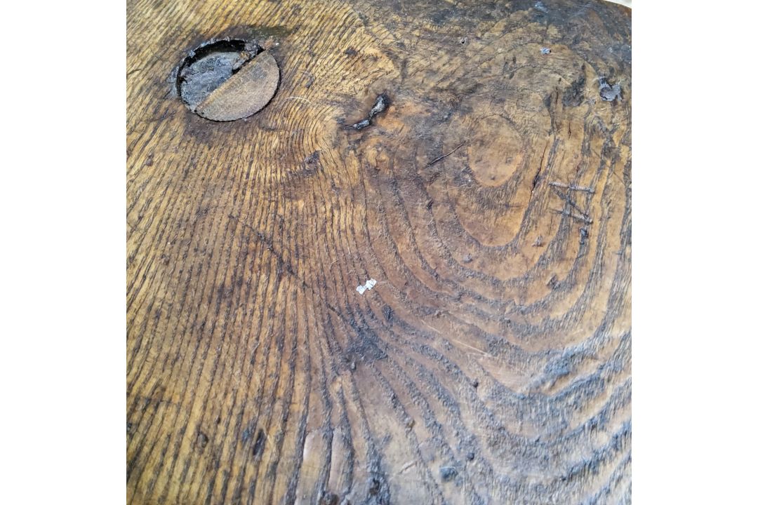Sheffield Interest - a cutlers stool, three ribbed splayed legs. Note: the ribbed detail was to - Image 2 of 4