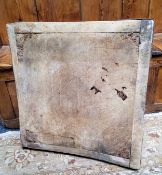 A large 20th century square butcher's block, 62cm square