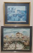 Tom Dodson,  (1910 - 1991), by and after, Market Day, coloured print, signed in pencil, guild stamp,