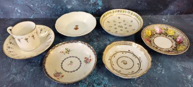 Derby Porcelain - a Derby Amorial saucer, crested to centre, 13.5cm diam, crown, crossed batons