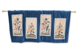 A JACOBEAN STYLE NEEDLEWORK WALL HANGING