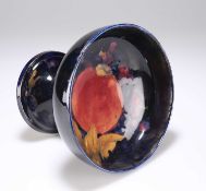 A WILLIAM MOORCROFT BURSLEM 'POMEGRANATE' PATTERN POTTERY COMPOTE