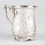 A VICTORIAN SILVER MUG