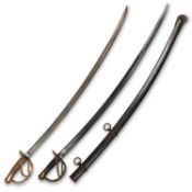 TWO AMERICAN LIGHT CAVALRY SABERS, MODEL 1860