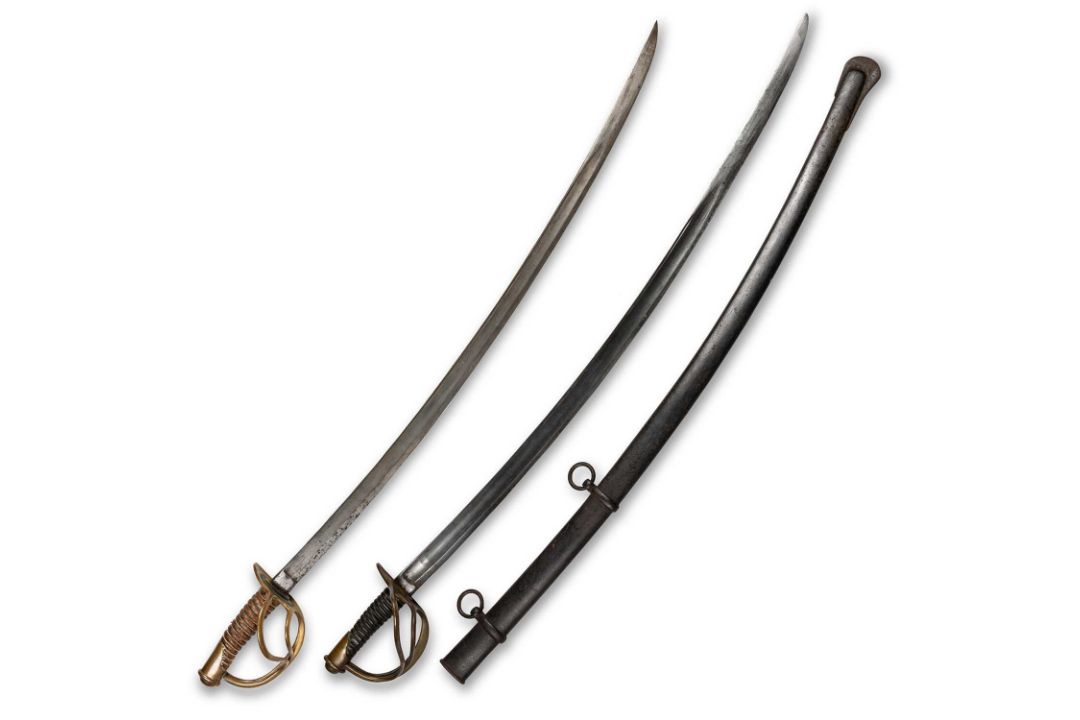 TWO AMERICAN LIGHT CAVALRY SABERS, MODEL 1860 - Image 1 of 3