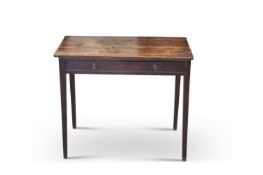 A GEORGE III OAK SIDE TABLE