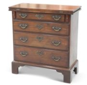 A GEORGE III MAHOGANY BACHELOR'S CHEST