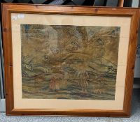 A 19TH CENTURY NEEDLEWORK PICTURE