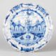 AN 18TH CENTURY DELFT BLUE AND WHITE PLATE - Image 1 of 2
