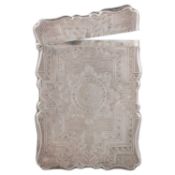 A VICTORIAN SILVER CARD CASE