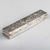 A LATE VICTORIAN SILVER DRESSING TABLE BOX
