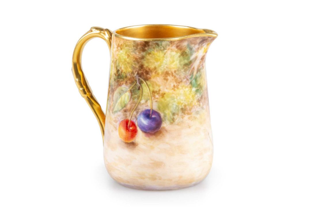 A ROYAL WORCESTER FRUIT PAINTED PARTIAL TEA SERVICE - Image 3 of 5