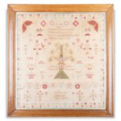 A GEORGE IV NEEDLEWORK SAMPLER
