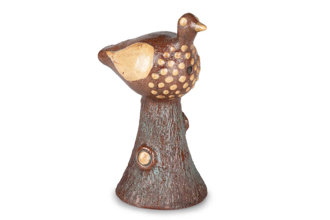 AN EARLY 19TH CENTURY SLIPWARE BIRD WHISTLE