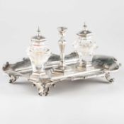 A VICTORIAN SILVER DESK STAND
