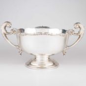AN EDWARD VIII SILVER TWO-HANDLED BOWL