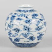 A CHINESE BLUE AND WHITE VASE