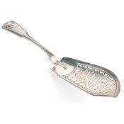 A GEORGE III SILVER FISH SLICE