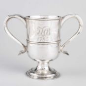 A GEORGE III SILVER TWO-HANDLED CUP