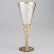 AN ELIZABETH II PARCEL-GILT SILVER GOBLET