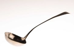 A GEORGE III SILVER SOUP LADLE