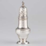 A GEORGE III SILVER CASTER