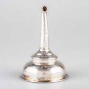 A GEORGE III SILVER WINE FUNNEL
