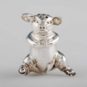 AN ELIZABETH II SILVER NOVELTY PEPPER POT