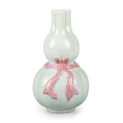 A CHINESE CELADON GOURD VASE