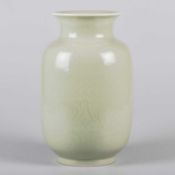 A CHINESE CELADON GLAZED LANTERN VASE