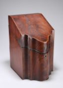 A GEORGE III KINGWOOD BANDED MAHOGANY KNIFE BOX