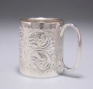 AN EDWARDIAN SILVER CHRISTENING MUG