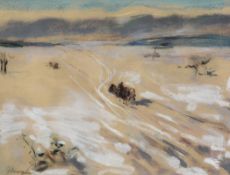 RUSKA TSVETANOVA MARINOVA /1899-1994/ "The Sofia field - returning from the marketplace"