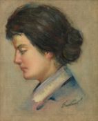 GEORGI IVANOV CHERKEZOV /1880-1962/ "Portrait of an young woman"