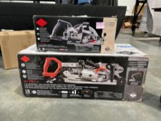 SkilSaw- 7 In Medusa Walk Behind Worm Drive For Concrete & 7-1/4 Alum Worm Drive ( items are located