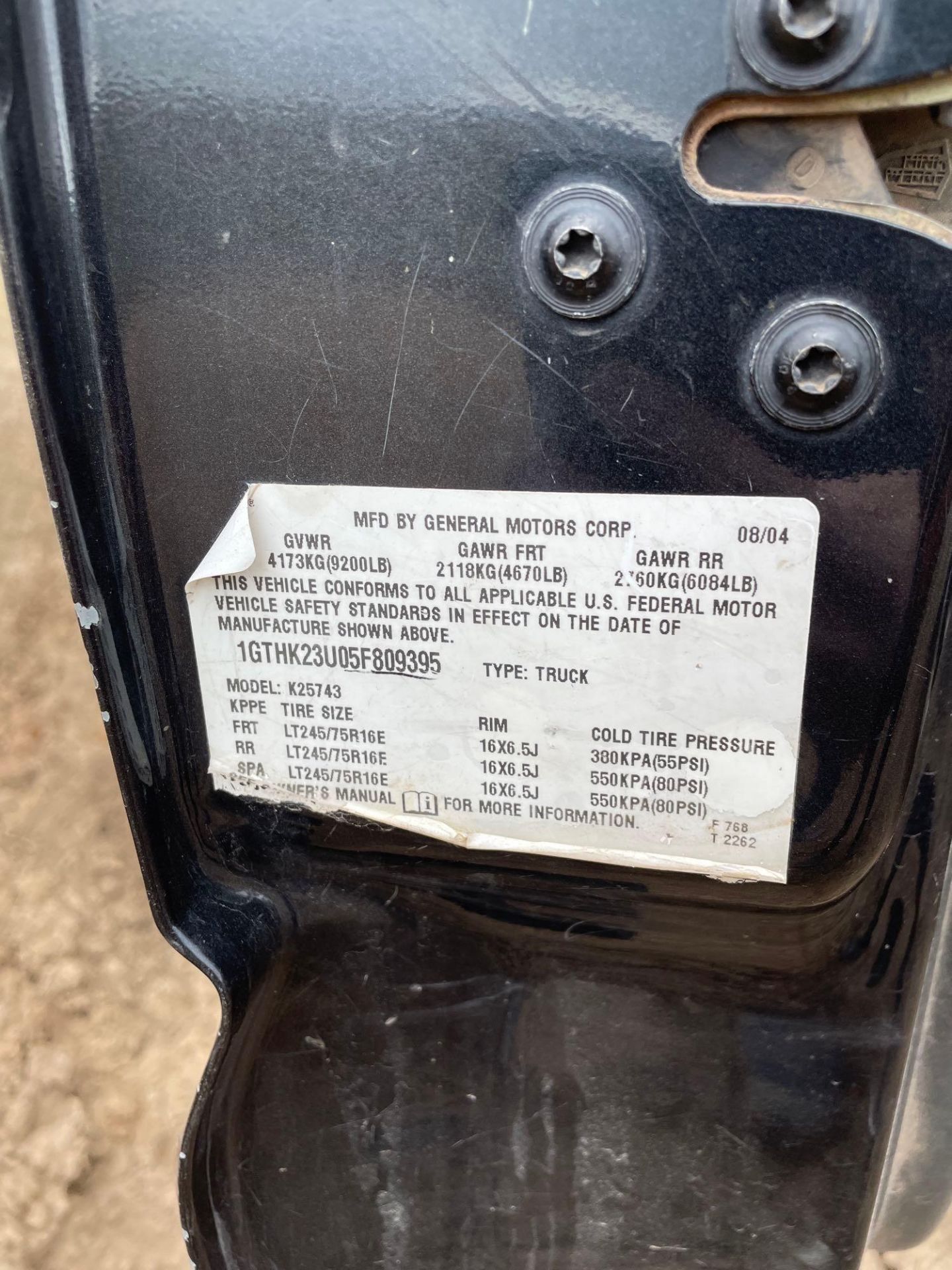 2005 GMC Sierra Pickup Truck, VIN # 1GTHK23U05F809395LOCATED IN FAIRVIEW, UT - Image 5 of 10