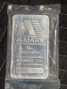 A-Mark 10 oz Silver Bar