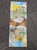 Paul Reed abstract art, two pieces 1986