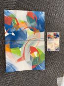 Matching set of abstract art 1985