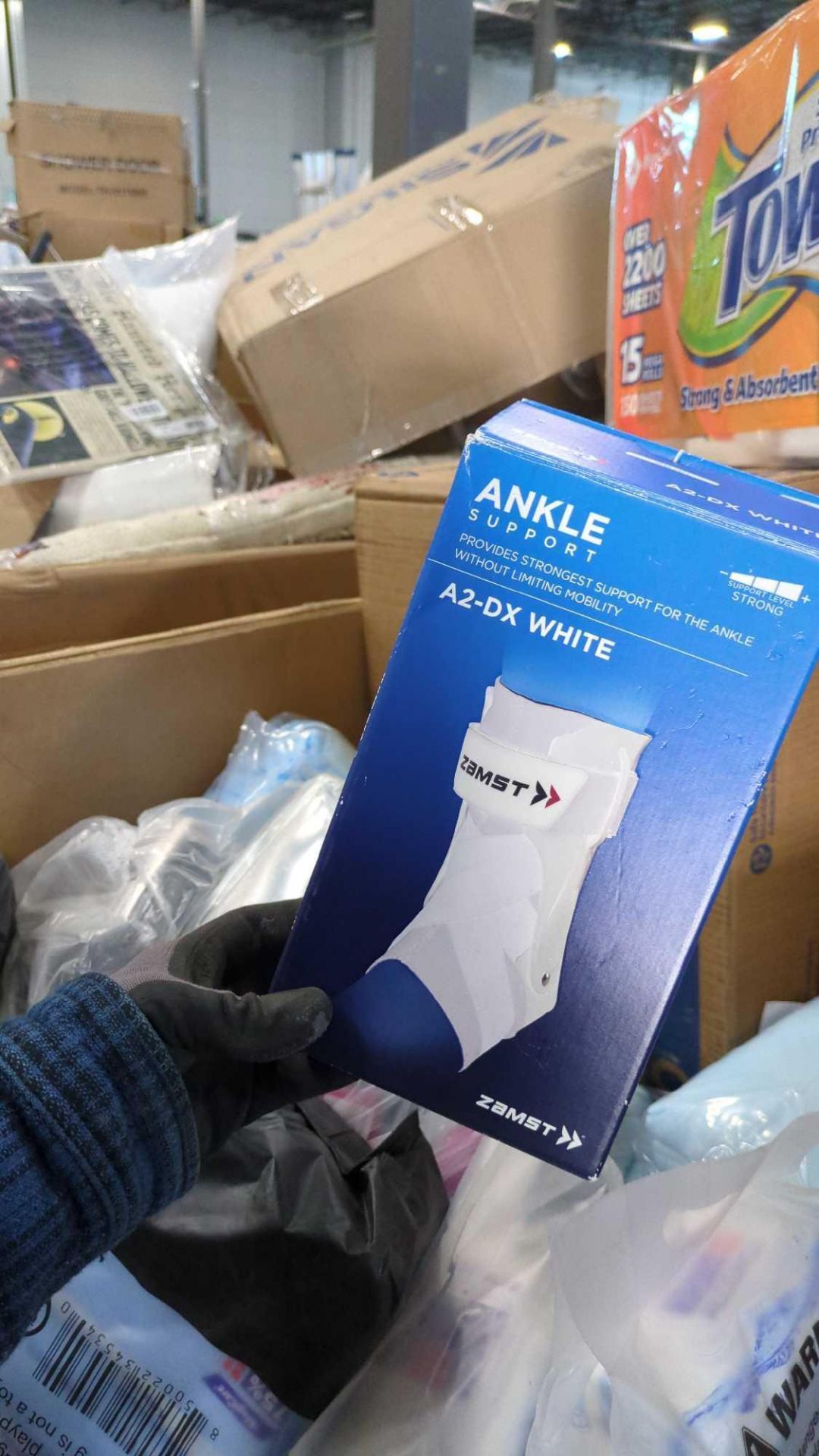 GL- Paper towels, gloves, first aid kit, q tips, collagen, bath tissue, wipes, diesel cologne, and m - Image 4 of 6